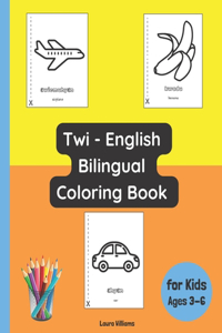 Twi - English Bilingual Coloring Book for Kids Ages 3 - 6