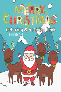 Christmas Activity & Coloring Book for Kids Ages 4-8
