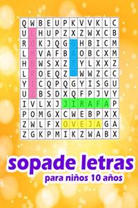 sopa de letras para niños 10 años