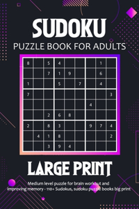 Sudoku Puzzle Books For Adults Large Print