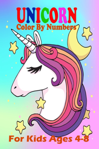 Unicorn Color By Numbers For Kids Ages 4-8