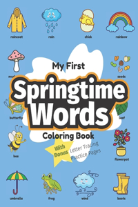 My First Springtime Words Coloring Book