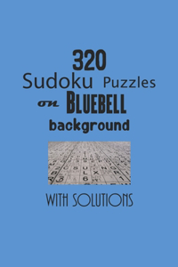 320 Sudoku Puzzles on Bluebell background with solutions