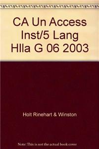 CA Un Access Inst/5 Lang Hlla G 06 2003