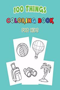 100 Things Coloring Book For Kids