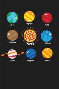 Pizza Sun Solar System Space Astronomy Galaxy Planet Gift