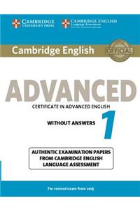 Cambridge English Advanced 1 for Revised Exam from 2015 Student's Book without Answers