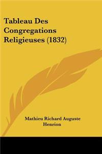 Tableau Des Congregations Religieuses (1832)
