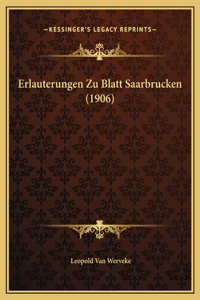 Erlauterungen Zu Blatt Saarbrucken (1906)