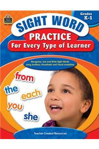Sight Word Practice for Every Type of Learner Grades K-1