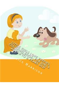 Little Girls Love Puppies Coloring Book