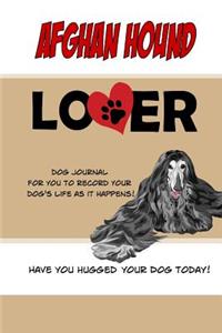 Afghan Hound Lover Dog Journal