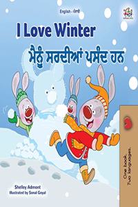 I Love Winter (English Punjabi Bilingual Children's Book - Gurmukhi)