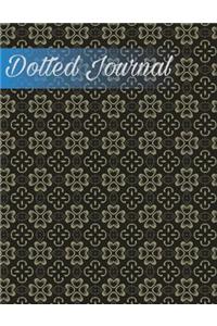 Dotted Journal: Dotted Notebook Large Size 8.5x11, 110 Dot Grid Pages, Vintage Black Floral Cover, Perfect for Bullet Journaling, Writing, Sketching & Doodling