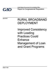 Rural broadband deployment, improved consistency with leading practices could enhance management of loan and grant programs