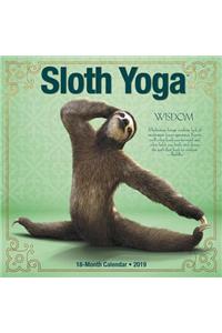 Sloth Yoga 2019 Wall Calendar
