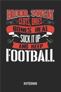 Blood clots sweat dries bones heal. Suck it up and keep Football