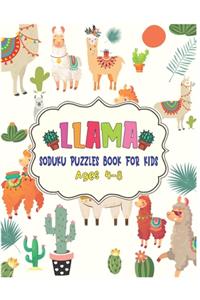 LLAMA Soduku Puzzles Book For Kids Ages 4-8