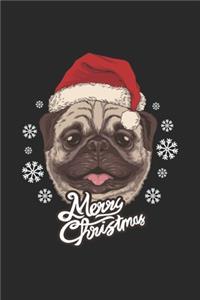 Funny Pug Elf Christmas Notebook Gift