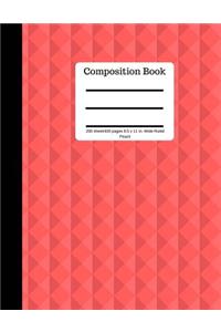 Peach Composition Book 200 Sheet/400 Pages 8.5 X 11 In.-Wide Ruled