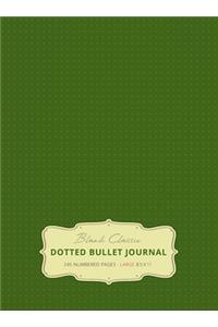 Large 8.5 x 11 Dotted Bullet Journal (Moss Green #14) Hardcover - 245 Numbered Pages