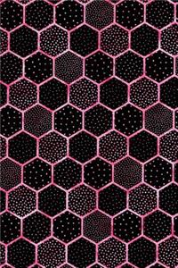 Bullet Journal Notebook Polka Dots and Hexagons Pattern 7