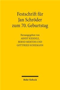Festschrift fur Jan Schroder zum 70. Geburtstag