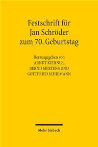 Festschrift Fur Jan Schroder Zum 70. Geburtstag