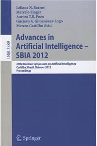Advances in Artificial Intelligence - SBIA 2012: 21st Brazilian Symposium on Artificial Intelligence, Curitiba, Brazil, October 20-25, 2012, Proceedings