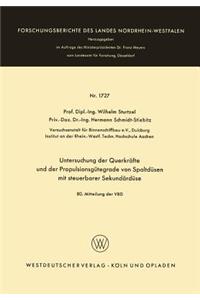 Untersuchung der Querkräfte und der Propulsionsgütegrade von Spaltdüsen mit steuerbarer Sekundärdüse