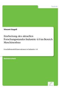 Erarbeitung des aktuellen Forschungsstandes Industrie 4.0 im Bereich Maschinenbau