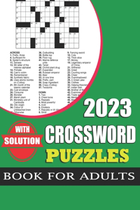 2023 Crossword Puzzles Book For Adults With Solution