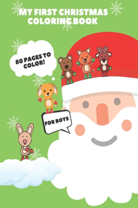 My First Christmas Coloring Book For Boys