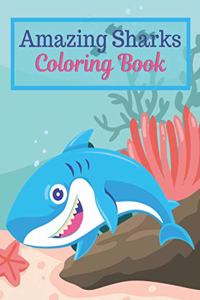Amazing Sharks Coloring Book
