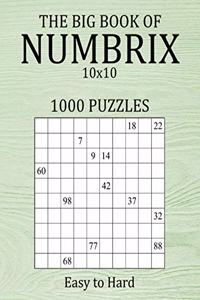 Big Book of Numbrix 10x10 - 1000 Puzzles - Easy to Hard