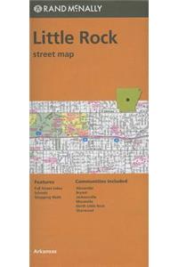 Folded Map Little Rock Streets, AR