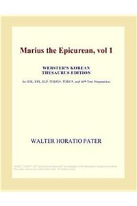 Marius the Epicurean, Vol 1 (Webster's Korean Thesaurus Edition)