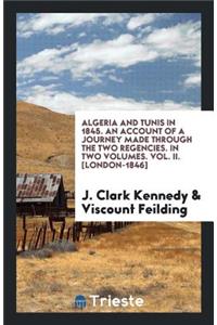 Algeria and Tunis in 1845