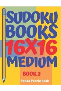 sudoku books 16 x 16 - Medium - Book 2