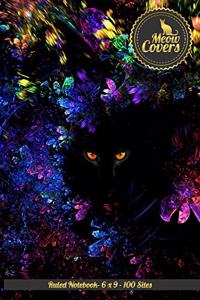 Meow Covers Ruled Notebook- 6 X 9 - 100 Sites