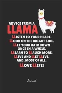 Advice from a Llama Journal