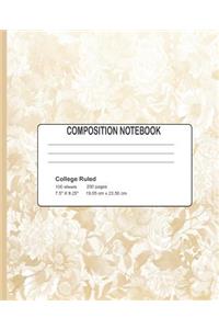 Composition Notebook - College Ruled 100 Sheets 200 Pages 7.5 x 9.25 - 19.05 cm x 23.50 cm