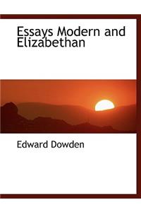 Essays Modern and Elizabethan
