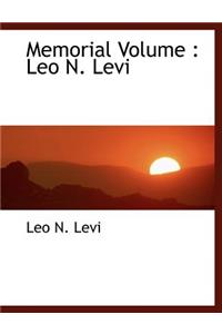 Memorial Volume