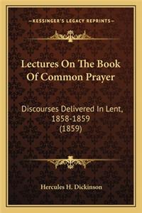 Lectures on the Book of Common Prayer