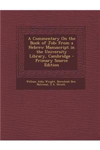 A Commentary on the Book of Job: From a Hebrew Manuscript in the University Library, Cambridge - Primary Source Edition