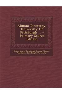 Alumni Directory, University of Pittsburgh ...