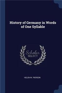 History of Germany in Words of One Syllable