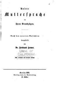 Unsere Muttersprache in ihren Grundzügen