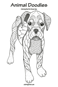 Animal Doodles Coloring Book for Grown-Ups 1